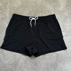 Black Athletic Shorts with White Drawstring size large